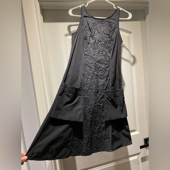 Black Rose embossed if (Individually Fashioned) Toronto designer A-line dress - Picture 8 of 11